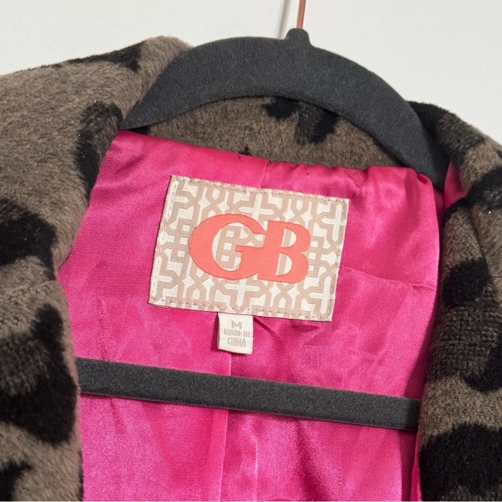 Stylish Leopard Print Woman’s 3/4 Sleeve Hot Neon Link Outerwear Coat - Picture 4 of 9